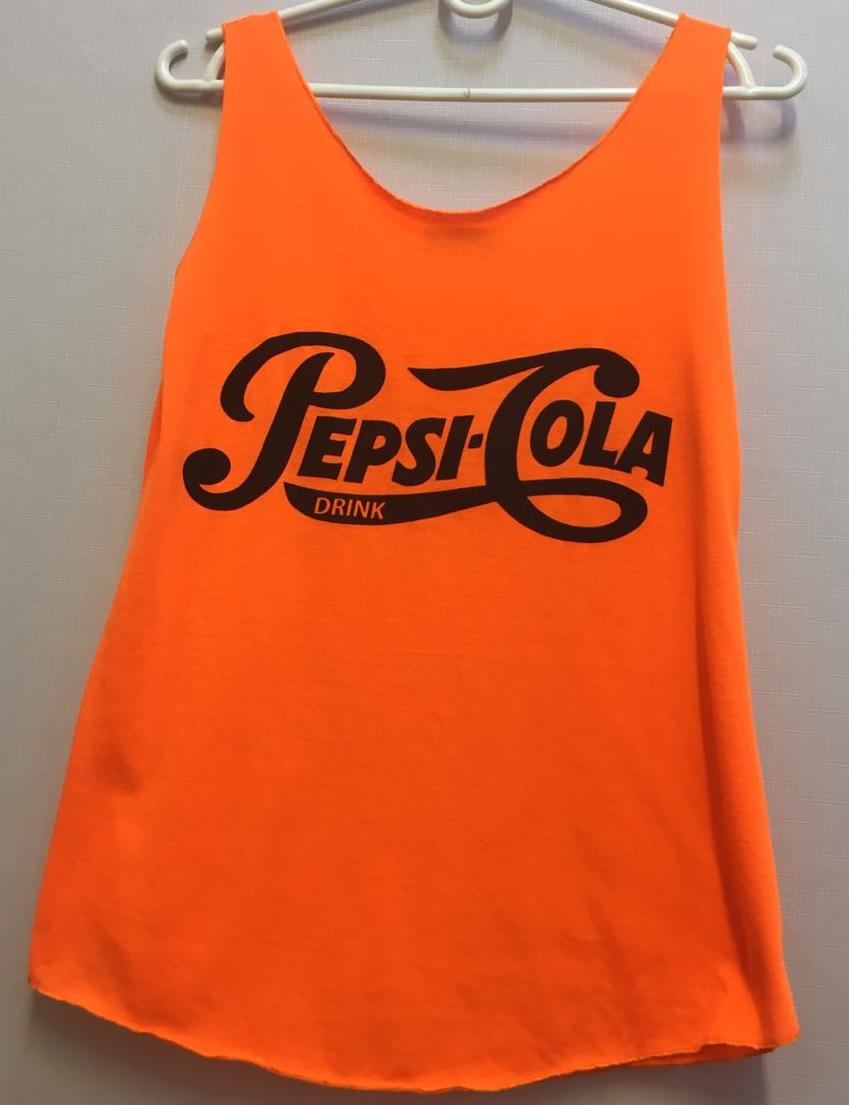 7732-1 Майка Pepsi-Cola в стиле 90х оранжевая