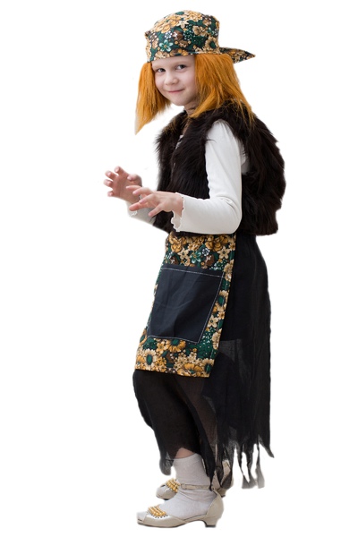 1480-1 Костюм Баба Яга, детский 122-134 напрокат и купить в Казани по низкой оптовой цене, доставка по всей России