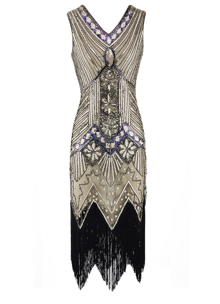 4005-42 Платье Гэтсби Софи золотое с вышивкой и черной бахромой напрокат и купить в Казани по низкой оптовой цене, доставка по всей России 4005-42 Платье Гэтсби Софи золотое с вышивкой и черной бахромой напрокат и купить в Казани по низкой оптовой цене, доставка по всей России