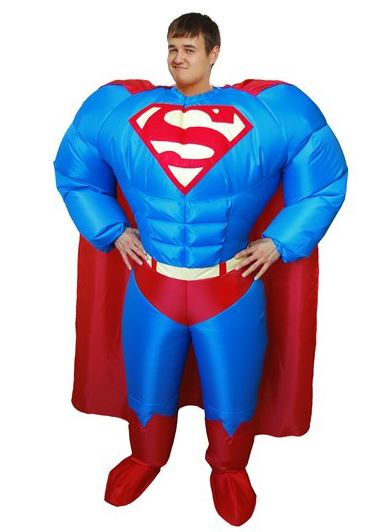 2611 Надувной костюм Супермена напрокат и купить в Казани по низкой оптовой цене, доставка по всей России