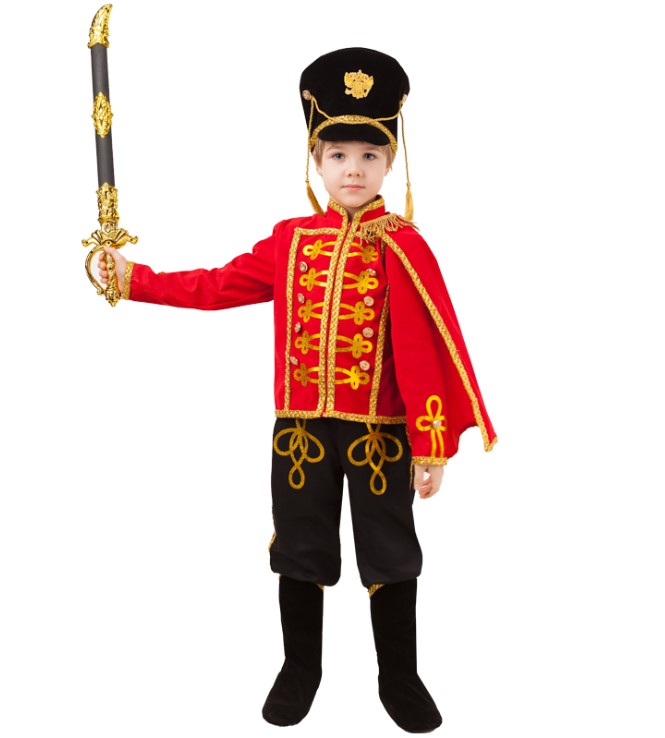 1313-21 Костюм Гусара, бархатный напрокат и купить в Казани по низкой оптовой цене, доставка по всей России