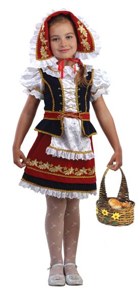 1222-12 Костюм Красная Шапочка Люкс, синяя жилетка