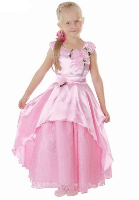 3100-1 Платье нарядное розовое для девочки напрокат и купить в Казани по низкой оптовой цене, доставка по всей России