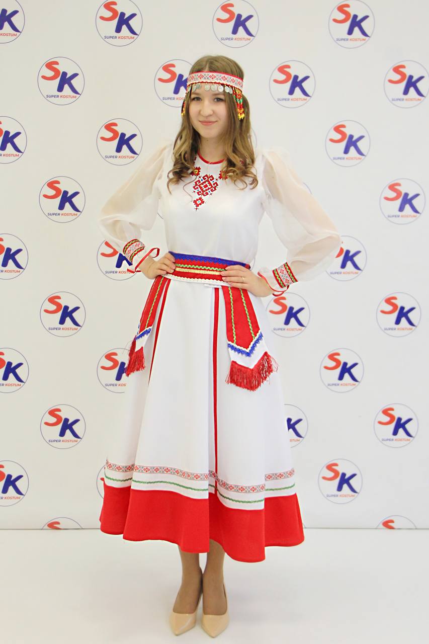 1118-31 Чувашский костюм женский напрокат и купить в Казани по низкой оптовой цене, доставка по всей России