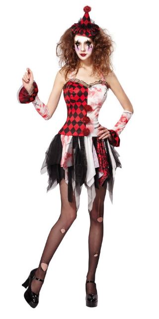 6664-2 Костюм Шут леди страшно AF026 напрокат и купить в Казани по низкой оптовой цене, доставка по всей России