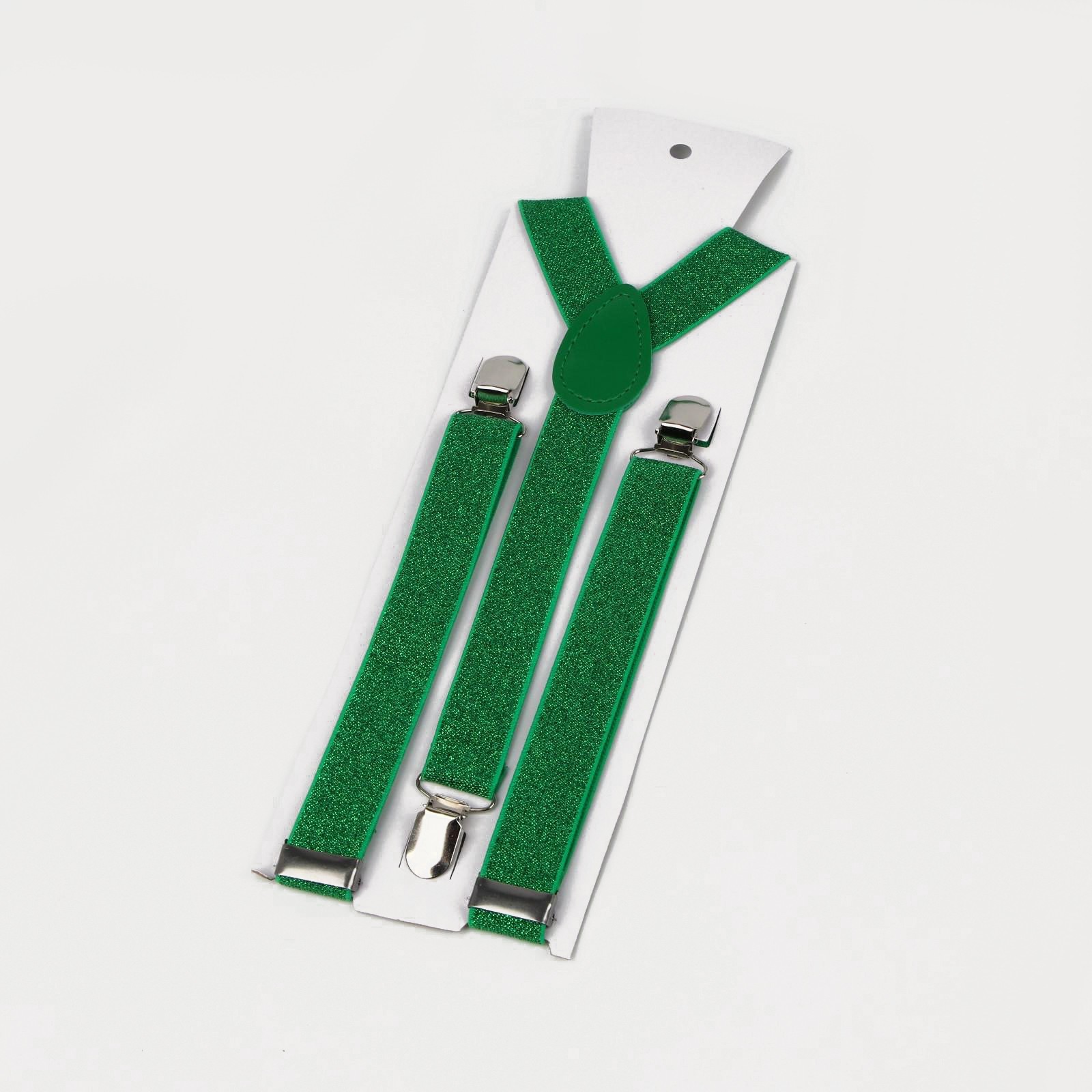3430-43 Подтяжки зеленые блестящие напрокат и купить в Казани по низкой оптовой цене, доставка по всей России