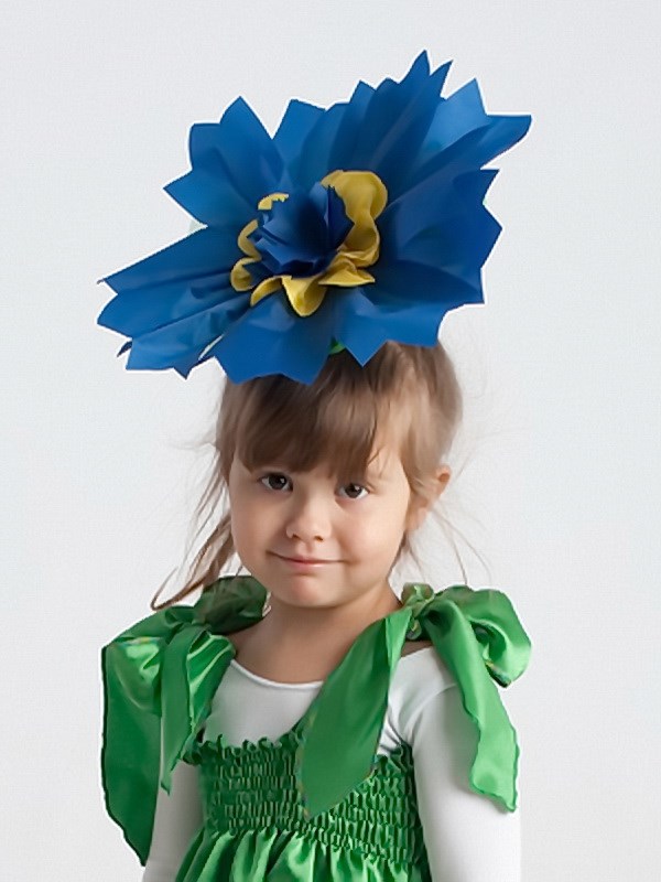 1870-6 Цветок Головной убор Василек