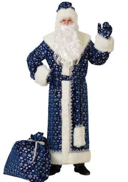 9000-332 Дед Мороз плюш синий р.54-56 напрокат и купить в Казани по низкой оптовой цене, доставка по всей России