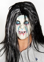 6013-6 Маска Вампир с длинными волосами напрокат и купить в Казани по низкой оптовой цене, доставка по всей России