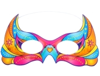 332658 Маска неоновая Маскарад напрокат и купить в Казани по низкой оптовой цене, доставка по всей России