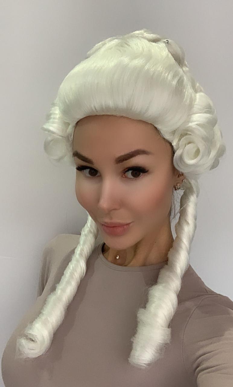 3244-9 Парик ELIZAVETA TERMO (WHITE) напрокат и купить в Казани по низкой оптовой цене, доставка по всей России