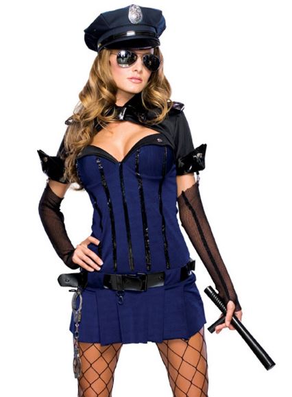 6690-32 Костюм полицейской, синий напрокат и купить в Казани по низкой оптовой цене, доставка по всей России