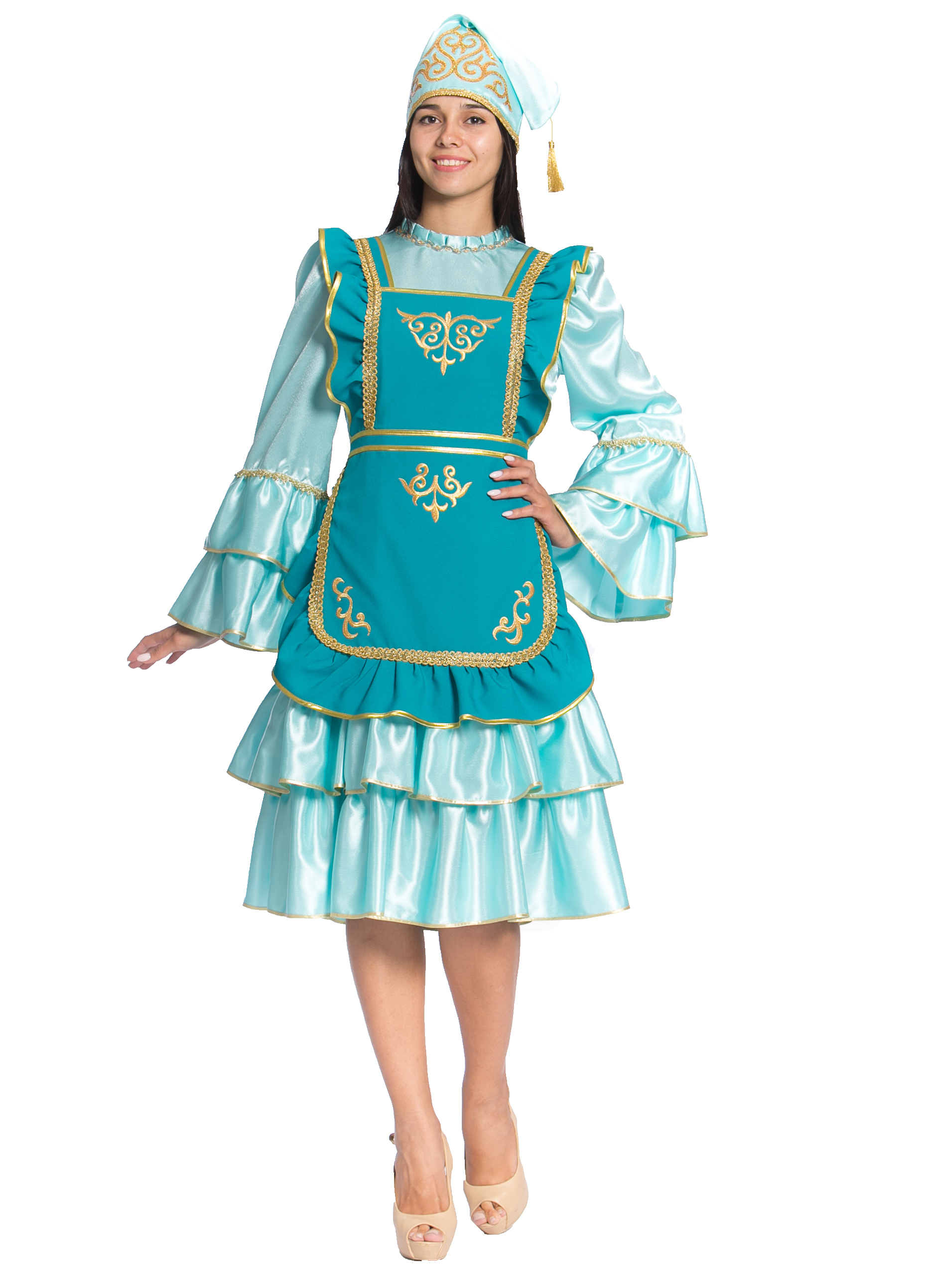 2220-021 Татарский костюм с фартуком, R напрокат и купить в Казани по низкой оптовой цене, доставка по всей России