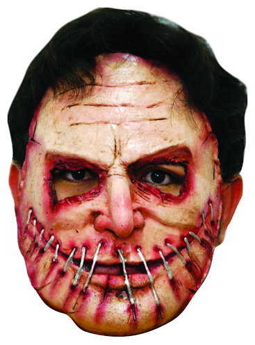 6002-2 Маска Маньяк зашитый рот напрокат и купить в Казани по низкой оптовой цене, доставка по всей России