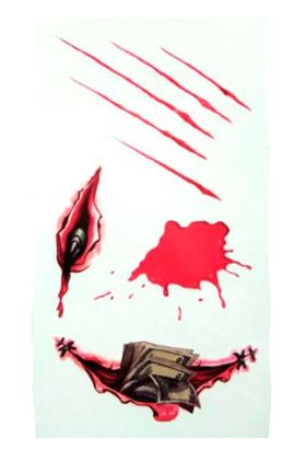 8787-12 Набор переводных тату Деньги и Шрамы напрокат и купить в Казани по низкой оптовой цене, доставка по всей России