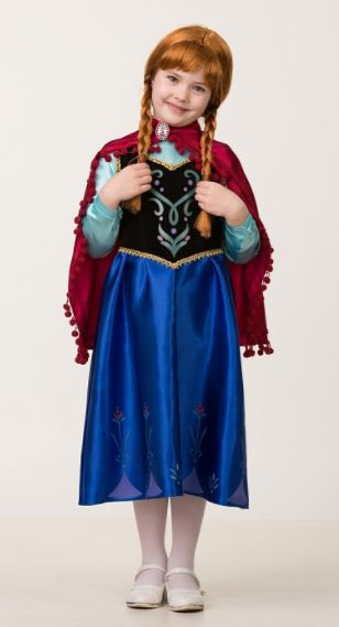 1221-1 Костюм принцессы Анны напрокат и купить в Казани по низкой оптовой цене, доставка по всей России