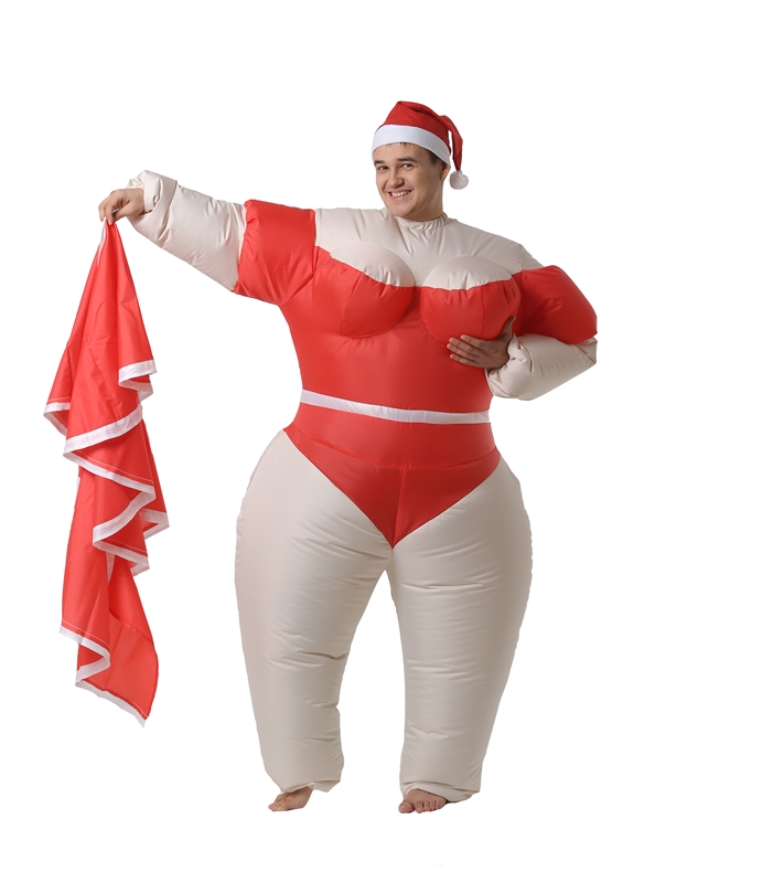 2609-23 Надувной костюм Подружка Санта-Клауса напрокат и купить в Казани по низкой оптовой цене, доставка по всей России