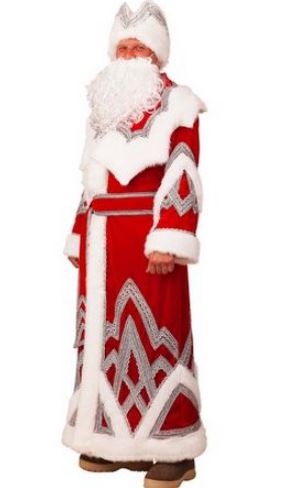 9000-67 Дед мороз в серебре напрокат и купить в Казани по низкой оптовой цене, доставка по всей России