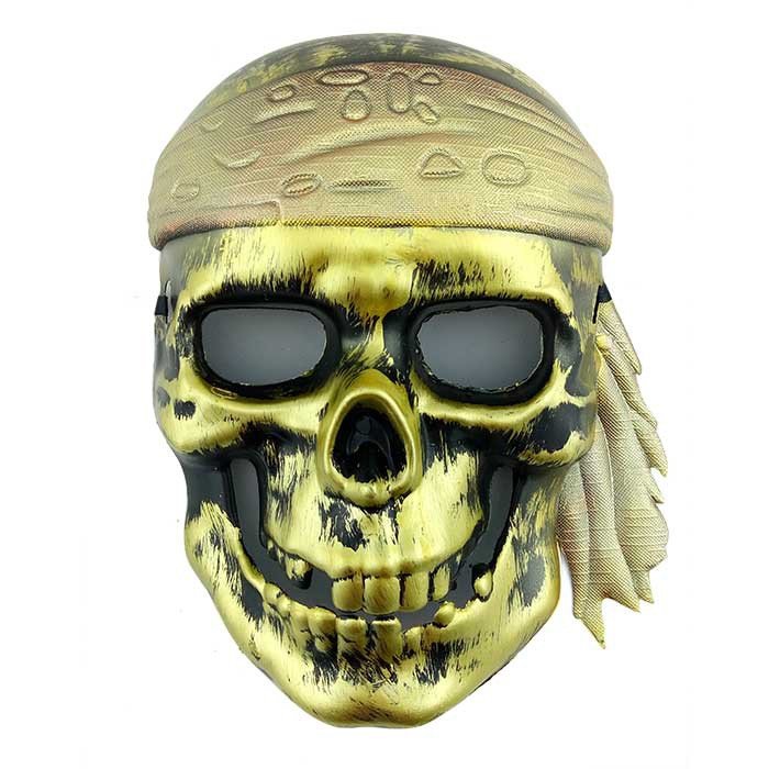 6001-22 Маска Череп с повязкой,золото напрокат и купить в Казани по низкой оптовой цене, доставка по всей России 6001-22 Маска Череп с повязкой,золото напрокат и купить в Казани по низкой оптовой цене, доставка по всей России