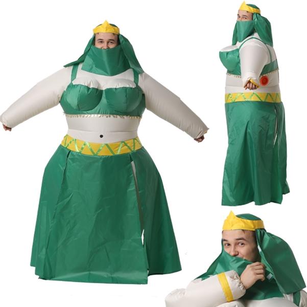 2612-2 Надувной костюм Наложница в зеленом напрокат и купить в Казани по низкой оптовой цене, доставка по всей России