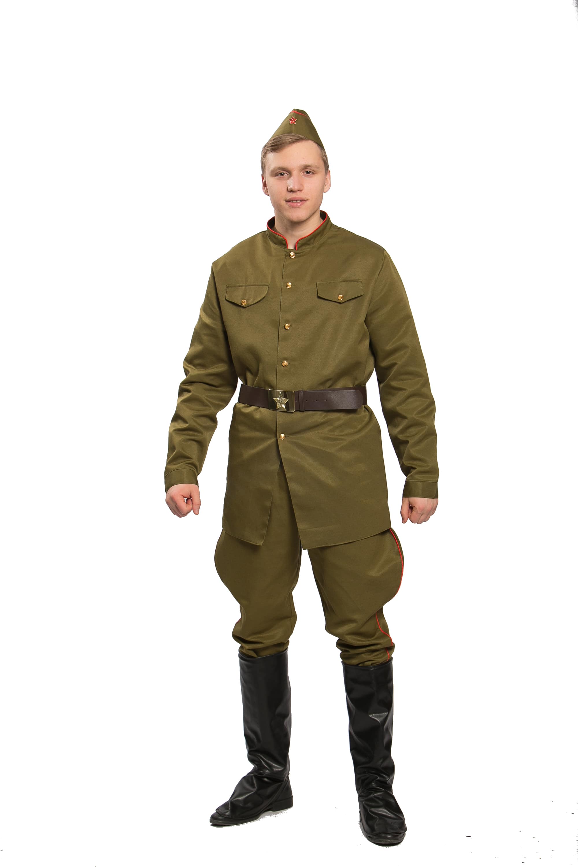 1942-4 Военная форма с красным кантом мужская NO1C напрокат и купить в Казани по низкой оптовой цене, доставка по всей России