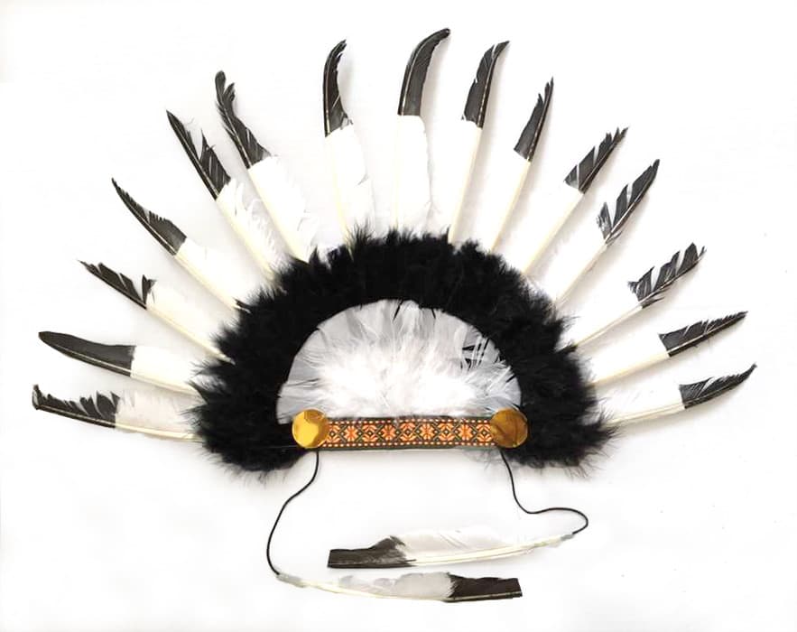 4430-11 Головной убор Индееца черно-белый напрокат и купить в Казани по низкой оптовой цене, доставка по всей России 4430-11 Головной убор Индееца черно-белый напрокат и купить в Казани по низкой оптовой цене, доставка по всей России