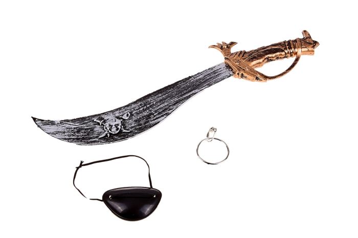 4220-2 Набор пирата Корсар, сабля, серьга, повязка на глаз напрокат и купить в Казани по низкой оптовой цене, доставка по всей России