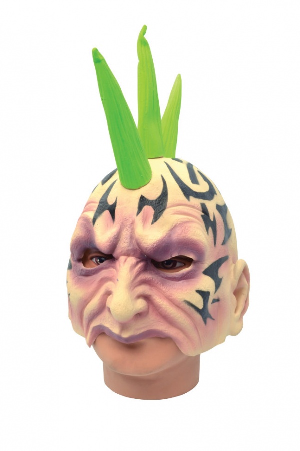 3237-92 Полумаска Ирокез в тату латекс