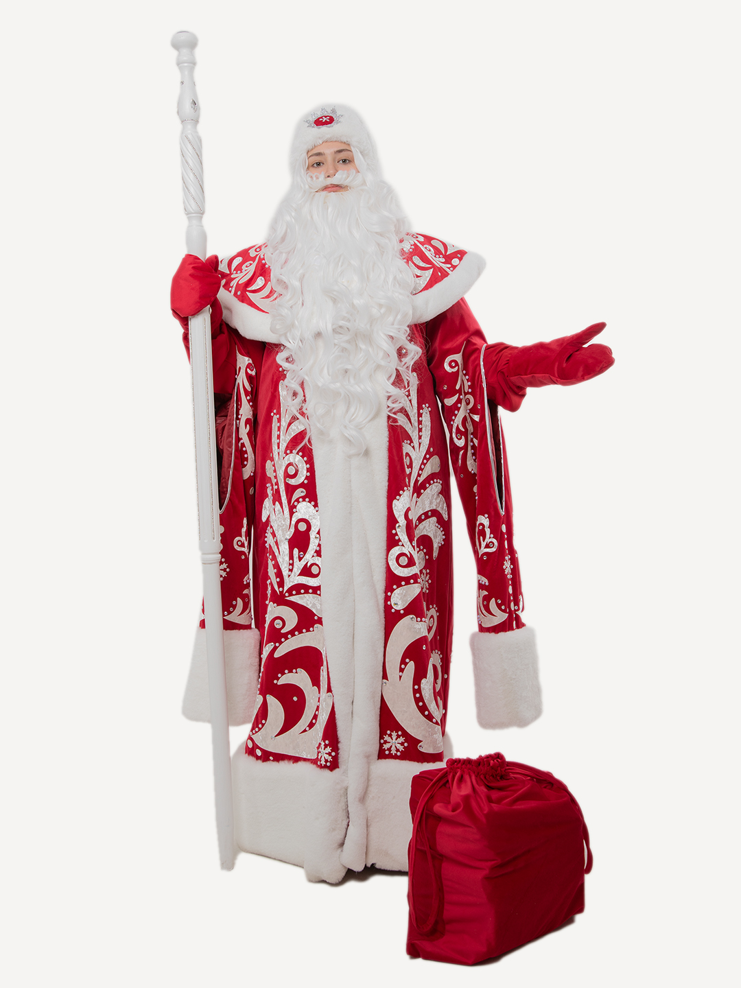 9000-91 Дед Мороз роскошный расписной напрокат и купить в Казани по низкой оптовой цене, доставка по всей России