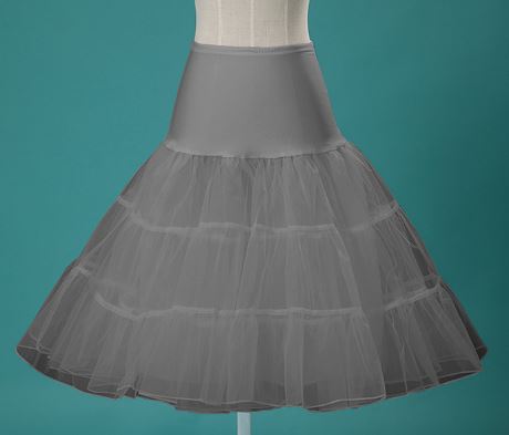 8710-12 Подъюбник серый пышный, удлинненый