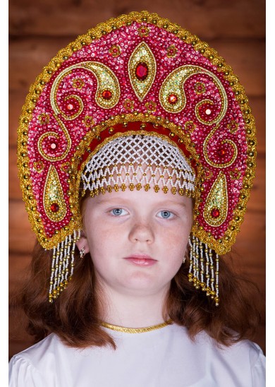 3070-723 Кокошник Ульяна высота 16см