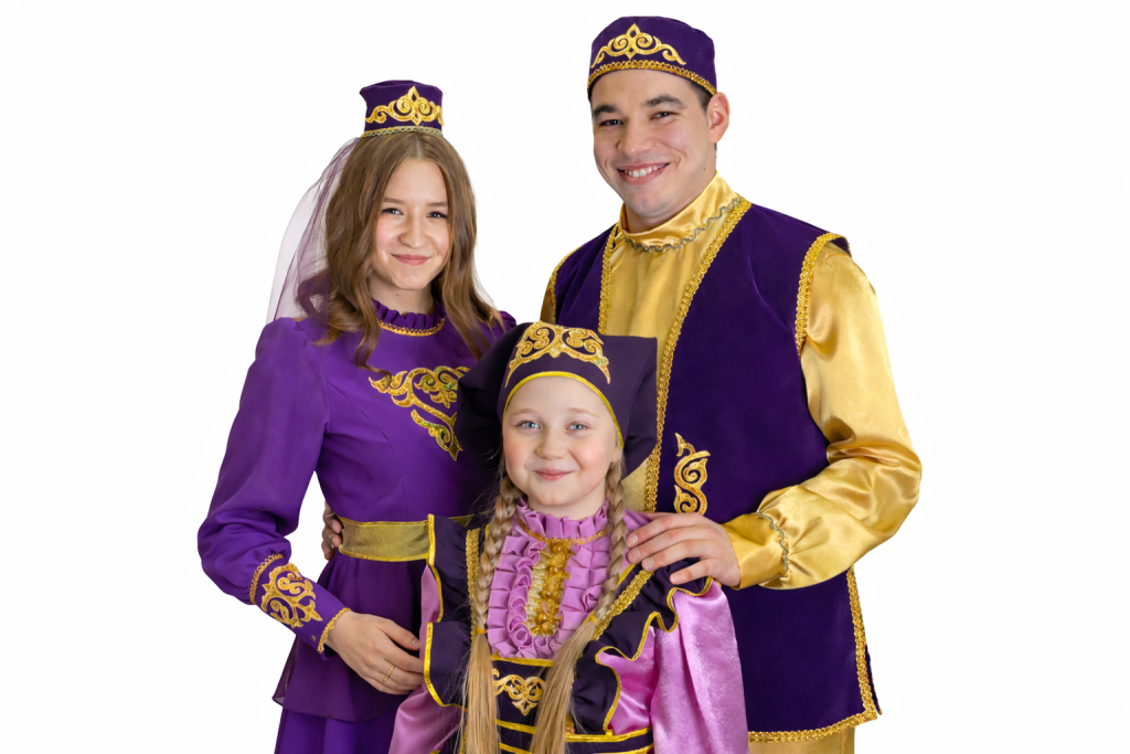 Татарские костюмы — семья